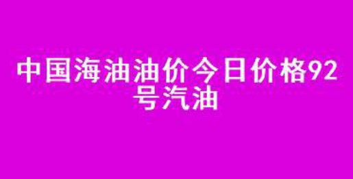 今日油价92号汽油价格（今日油价92号汽油价格临沂）