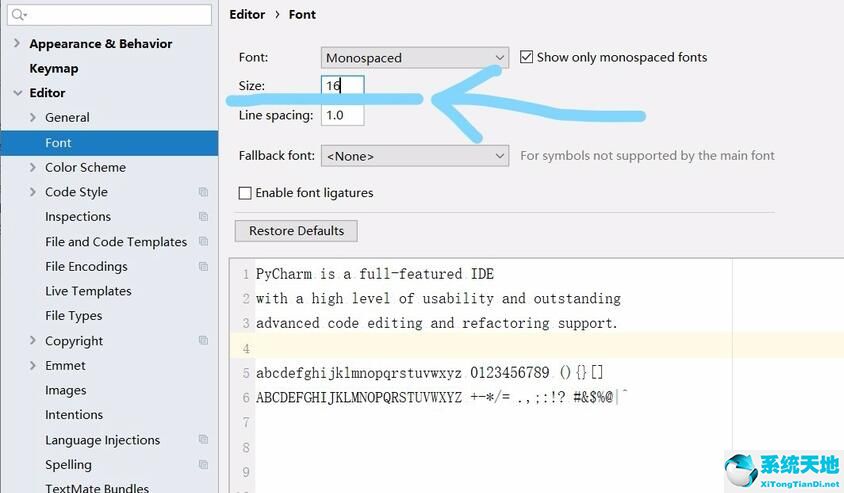 怎么调节pycharm字体大小(pycharm2016字体大小)