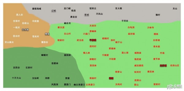 逸剑风云决地图全貌一览 逸剑风云决全地图位置汇总