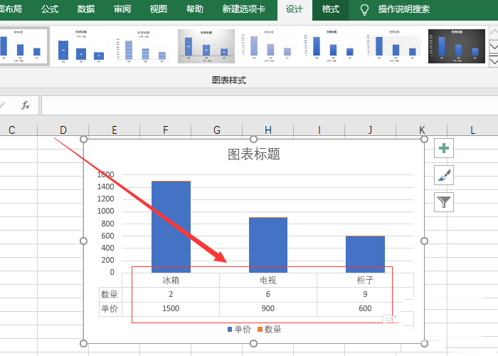 如何在图表下方添加表格(图表下面怎么增加表格)