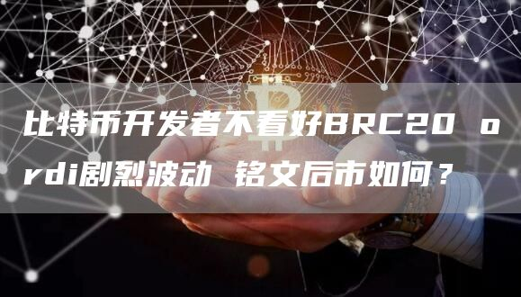 比特币开发者不看好BRC20 ordi剧烈波动 铭文后市如何？