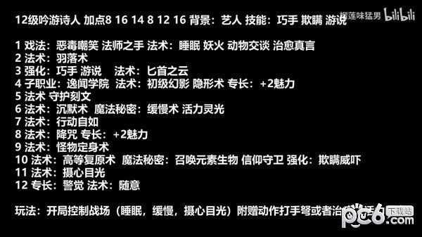 博德之门3吟游诗人开荒构筑推荐 博德之门3吟游诗人怎么玩