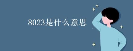 8023的含义是什么意思（结婚8023的含义是什么意思）